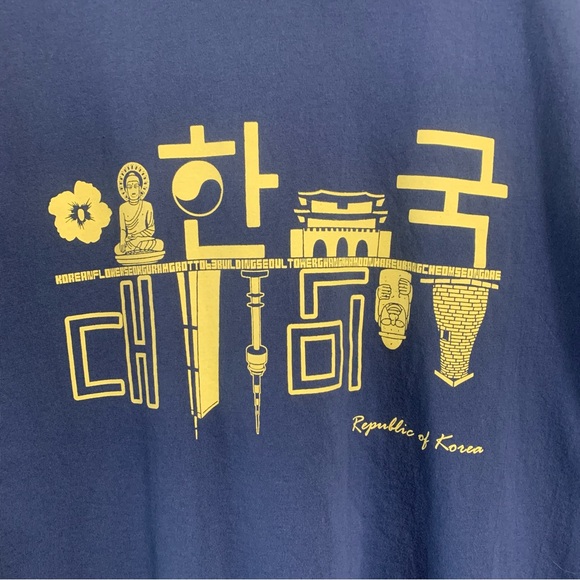 Republic of South Korea shirt w/ cool mirrored graphic. Purchased Seoul, S Korea - Picture 2 of 6